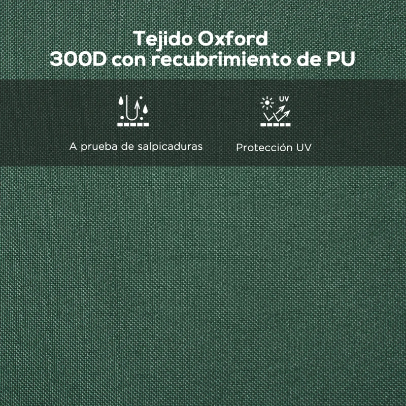Outsunny Techo de Repuesto para Carpa Plegable de Tela Oxford 3x3 m con Techo Puntiagudo Impermeable y Anti-UV Verde Oscuro