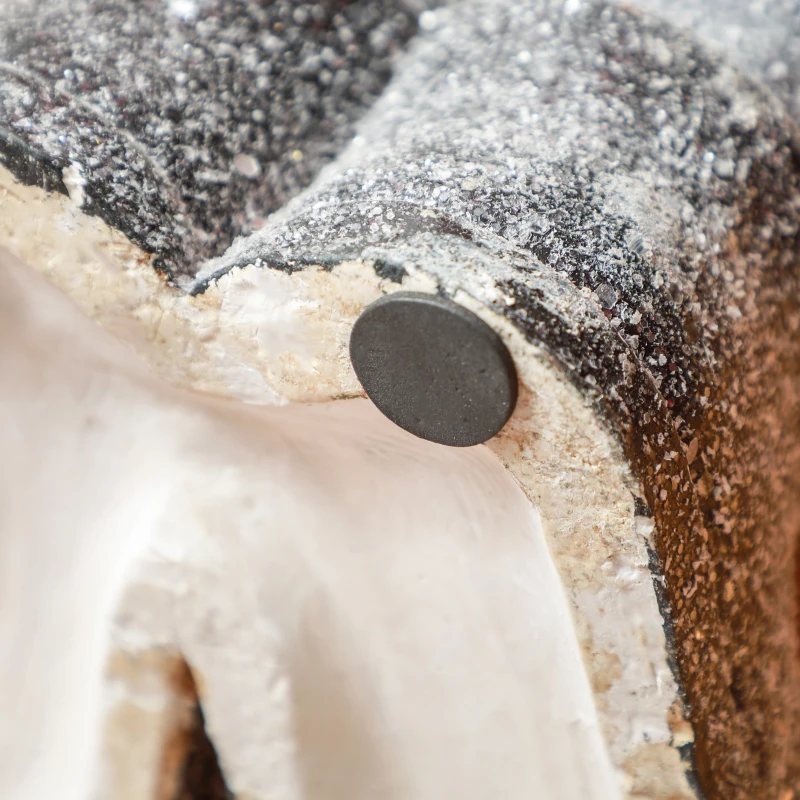 HOMCOM Weihnachtsdeko, Rentier mit Laterne, LED, batteriebetrieben, 25,5 x 19,5 x 52 cm