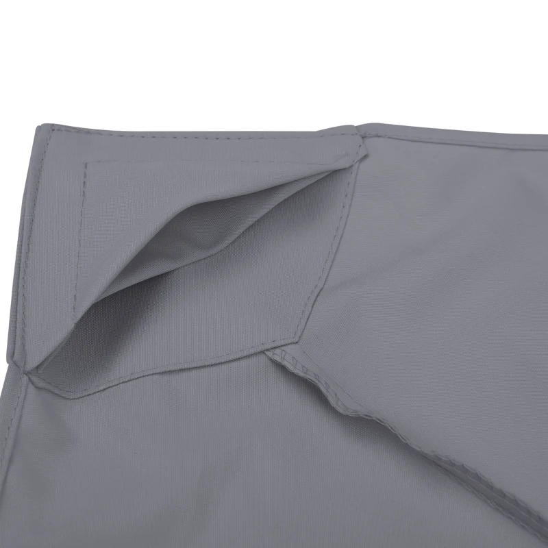 Outsunny Tetto di Ricambio per Gazebo 3x3m a 2 Livelli e Resistente ai Raggi UV, Grigio Scuro