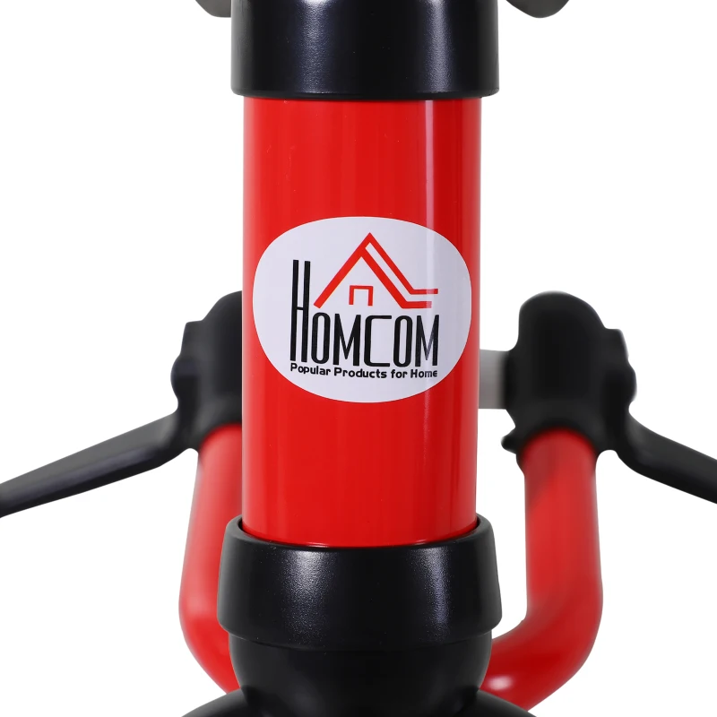 HOMCOM Vélo Enfant draisienne 2 en 1 roulettes et pédales Amovibles Roues 12" Hauteur Selle réglable pour enfants de 2 à 5 ans Acier Rouge