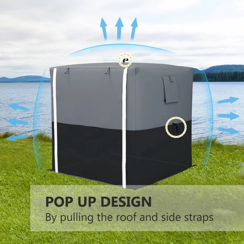 Outsunny 2 x 2m Pop-Up Gazebo, with Accessories - Black