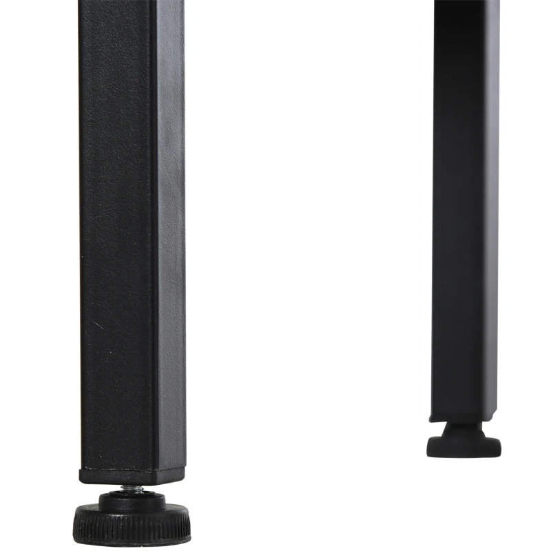 Estante Multifuncional de 3 Niveles para Almacenaje Patas Ajustables con Trasera de Rejilla Hecho de Acero y Madera 60 kg 100x32x92 cm Marrón y Negro