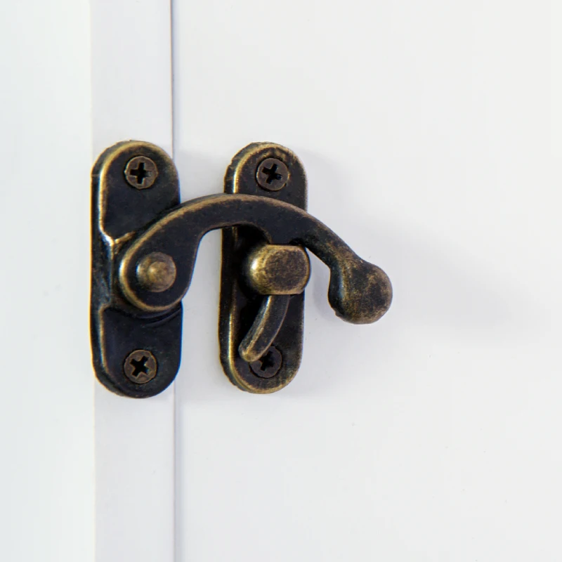 HOMCOM Specchio Portagioie da Parete con Ganci e Scompartimenti in Legno, Armadietto Portagioie con Specchio per Orecchini, Collane e Anelli, 37x9.5x112 cm, Bianco