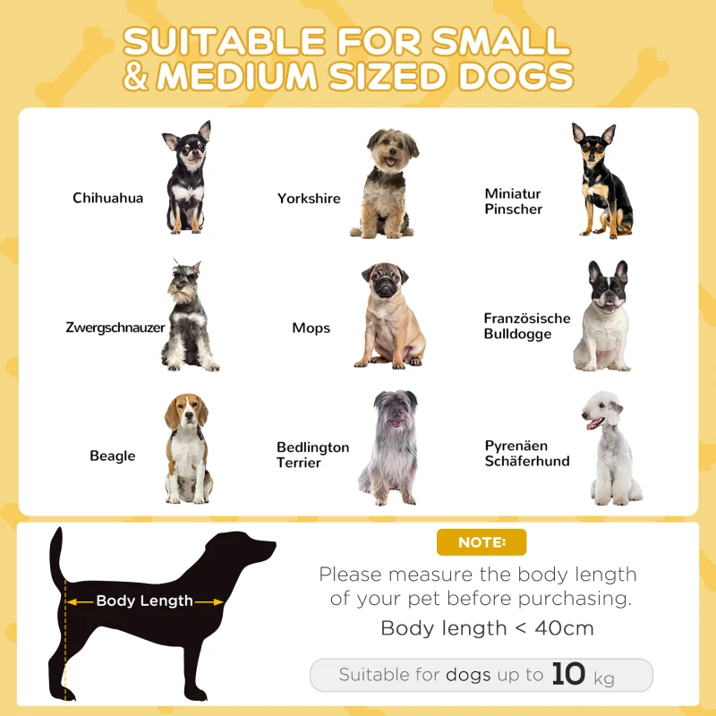 PawHut Wicker Raised Dog Bed Cat Sofa Elevated Couch Lifted Corner with Soft Plush Cushion Elevated Base Grey 68 x 68 x 32cm