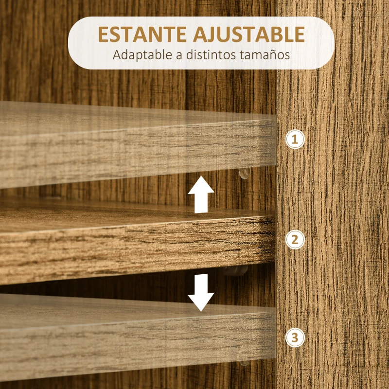 HOMCOM Cómoda con 4 Cajones Estilo Boho Cajonera de Madera con Patas de Metal para Salón Dormitorio 79x39x86 cm Marrón