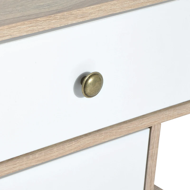 HOMCOM Mobiletto Multiuso Stile Nordico, Cassettiera Camera da Letto con 4 Cassetti in Legno, 47 x 29.5 x 81cm