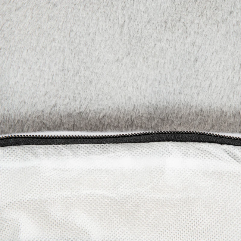 PawHut Cama para Perros y Gatos Lavable Colchón para Perros Medianos con Funda Desenfundable 80x72x18 cm Gris y Negro