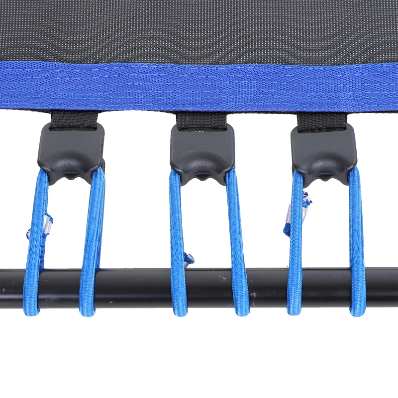 HOMCOM Fitness-Trampolin, Trampolin für Joga, Gartentrampolin, Stahl+Kunststoff, Blau, Ø105 x 26H cm