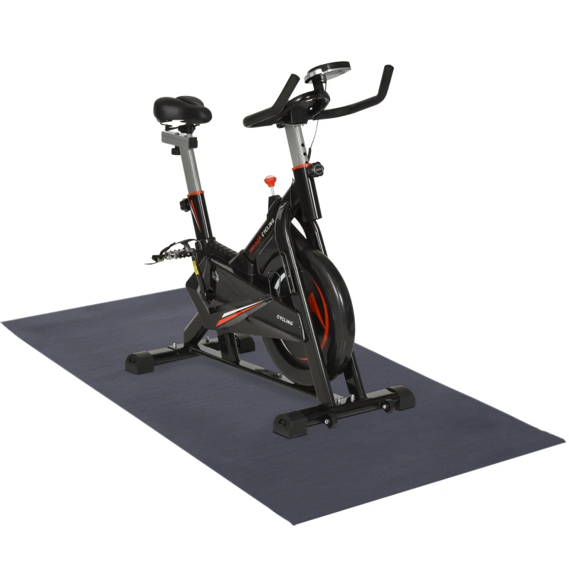 HOMCOM Stationary Exercise Bike 10kg Flywheel Gym Office Cycling Training Fitness w/ LCD Monitor, Protection Mat
