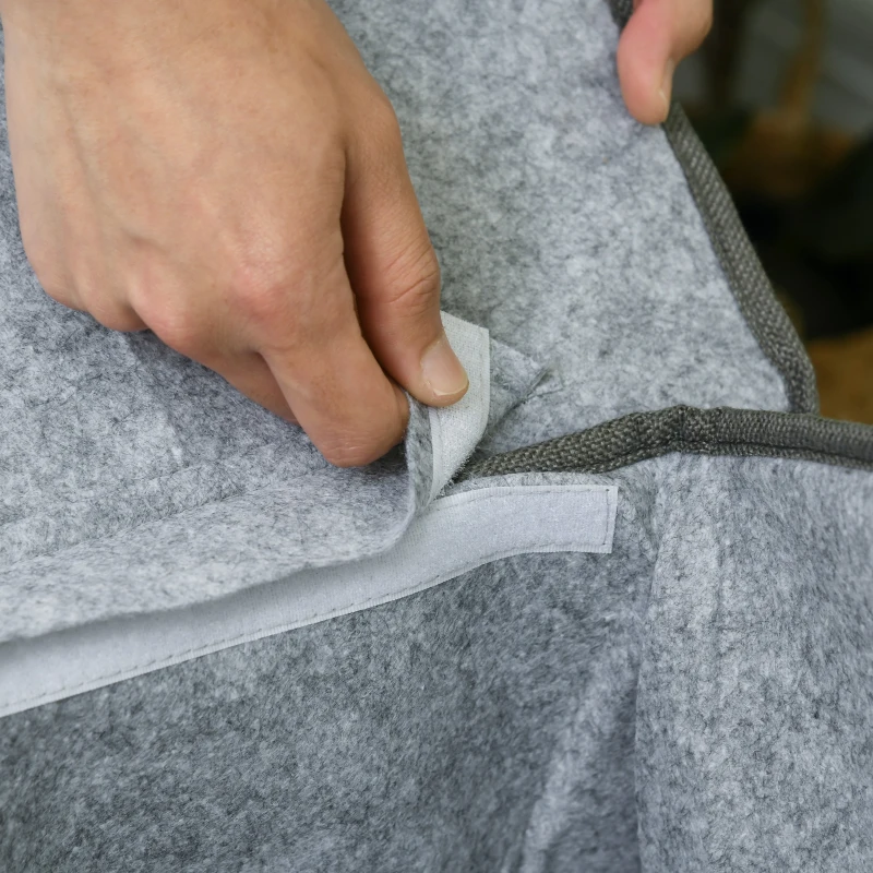 PawHut Casetta per Gatti a Due Livelli con Cuscini Lavabili 3 entrate, 42x46x59.5 cm, Grigio