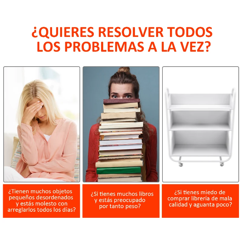 HOMCOM Estantería Librería 4 Estante Estantería Alta Pared Estante de Exposición Forma S Diseño Moderno para Salón Oficina 60x24x148cm Madera