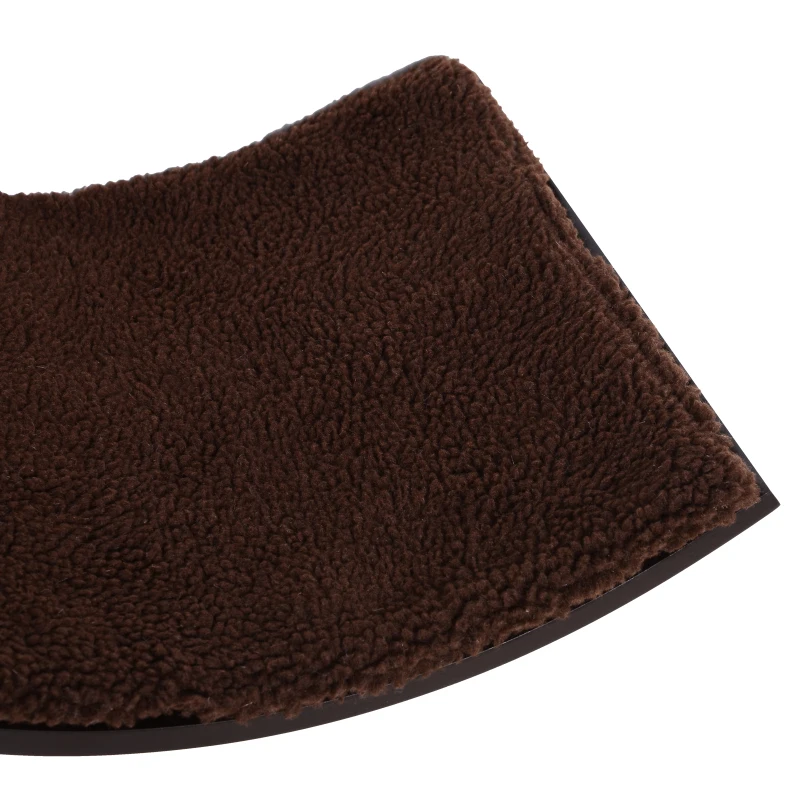 PawHut Cama de Gato Montada en la Pared de Forma U con Almohadilla Extraíble Área de Juego para Gatos Dseño Curvo Cómodo Carga 4,5 kg 41x28x21cm Marrón