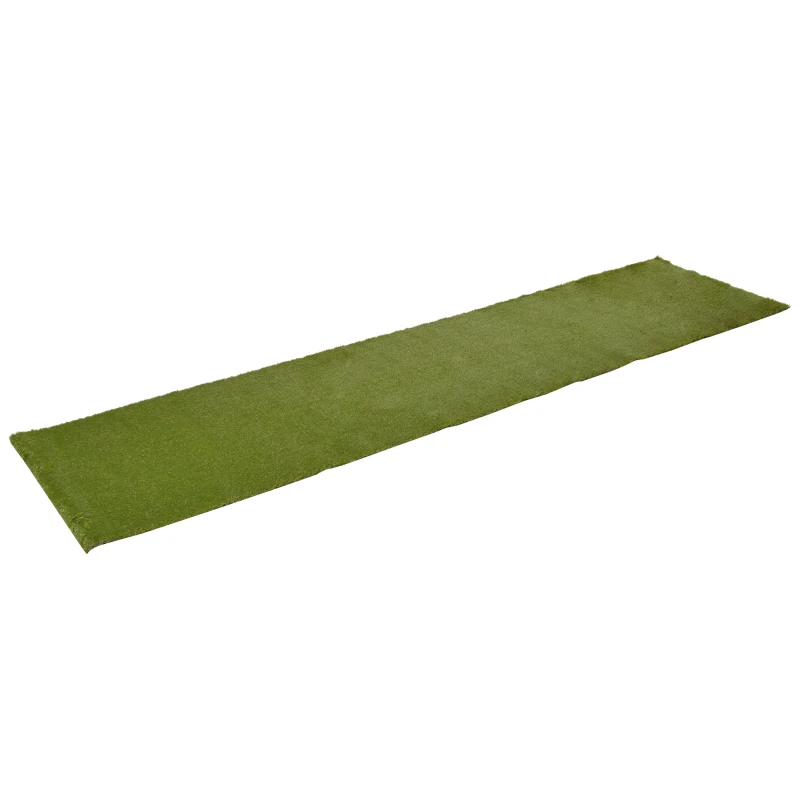 Outsunny 4 x 1m Artificial Grass Turf with 30mm Pile Height Non-toxic Roll Grass Carpet Fake Grass Mat with Drainage Holes UV resistance for Indoor, Outdoor, Patio, Garden, Lawn, Balcony