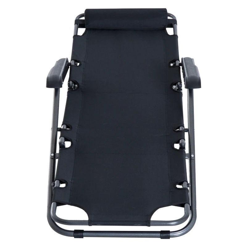 Outsunny Chaise Longue Pliable Bain de Soleil fauteuil relax jardin transat de Relaxation Dossier inclinable avec Repose-Pied