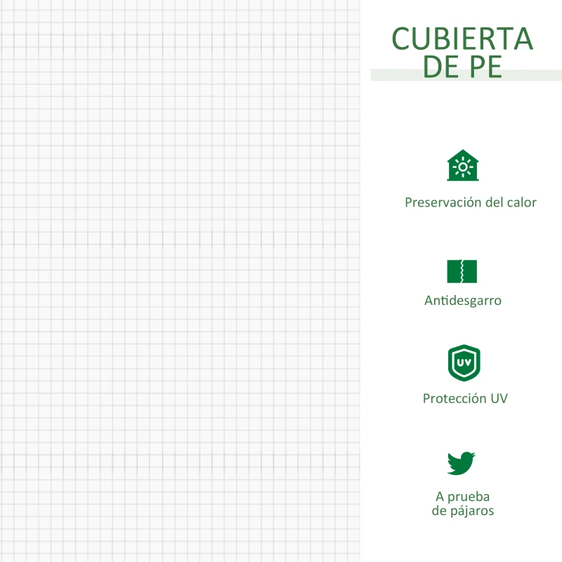 Outsunny Mini Invernadero de Jardín Terraza 180x90x90cm Tipo Caseta Tubo de Acero con 2 Ventanas Enrollables Vivero Casero Blanco