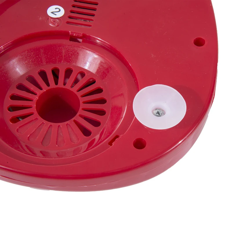 HOMCOM Máquina de Algodón de Azúcar de Uso doméstico de Polipropileno Acero Inox. y Aluminio 450W-550W 27x26x18 cm Rojo