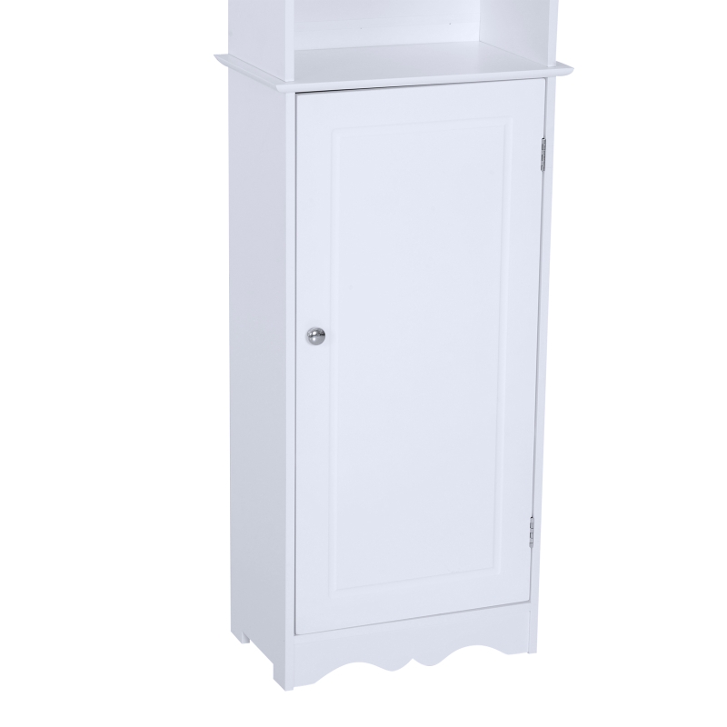 HOMCOM Armario de Baño Gabinete Consola Mueble Aparador Organizador de Almacenaje Multiusos de Cocina Comedor Salón Estantes Ajustables con Puertas 40x23x60cm