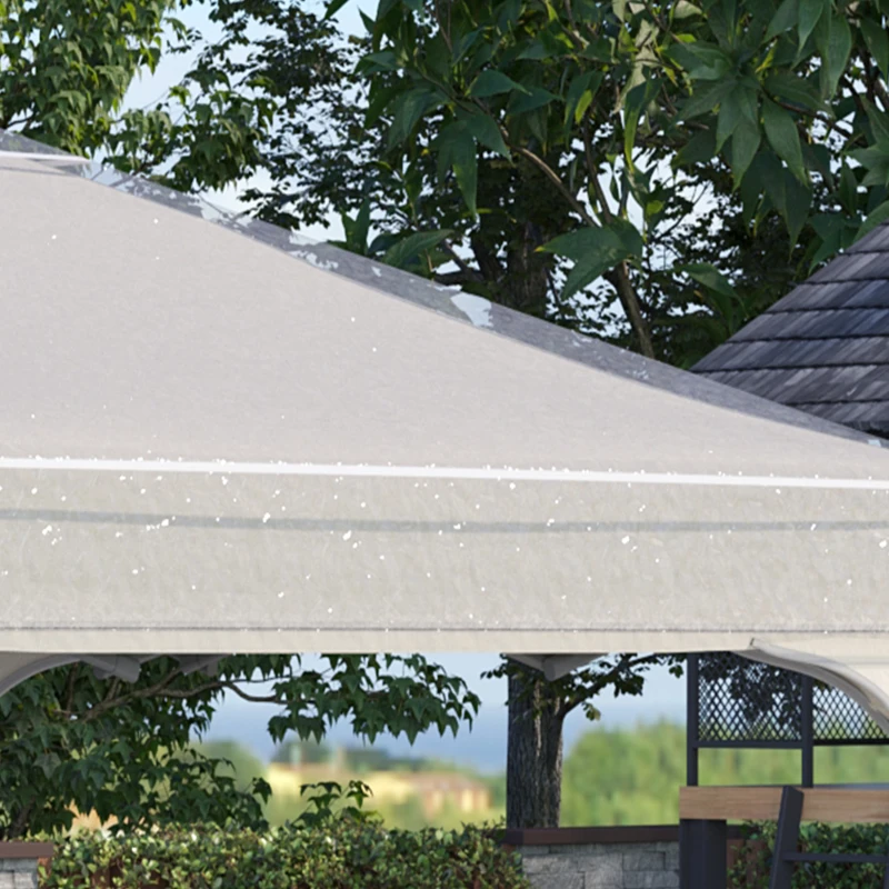 Outsunny Pavillon-Regenabdeckung, Gartenpavillon-Schutz, windfest, wasserfest, Kunststoff-Plane, 300L x 300B x 80H cm