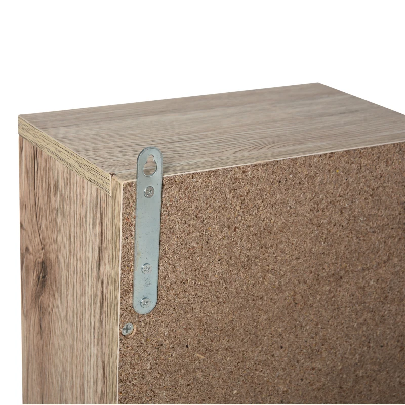 HOMCOM Armadietto Pensile per il Bagno Grigio e Rovere, 57 x 14.2 x 49.2cm