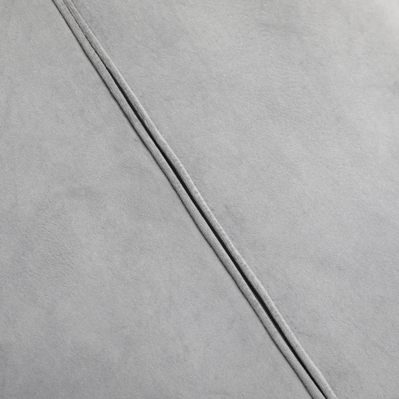 HOMCOM 4er-Set Esszimmerstühle, Akzentstühle für Küchen und Esszimmer, Stuhlset, Velours-Optik, Hellgrau+ Schwarz