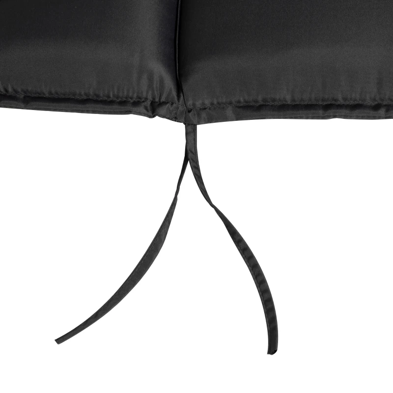 Outsunny Coussins de chaise longue - galettes de chaise de jardin - lot de 2 - dim. 120L x 50l cm - rembourrage 6 cm - cordons et ceinture d'attache - polyester gris foncé