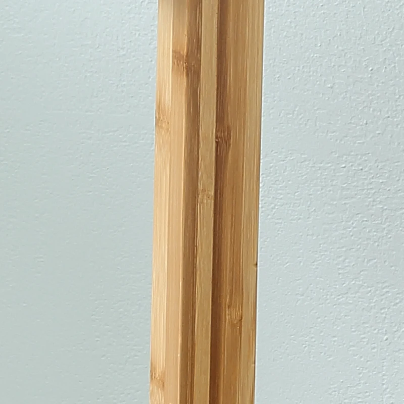 HOMCOM Perchero de Pie de Bambú Tipo Árbol con 8 Ganchos para Colgar Ropa Bolsas Sombreros para Entrada Recibidor Pasillo Salón 60x60x178 cm Natural