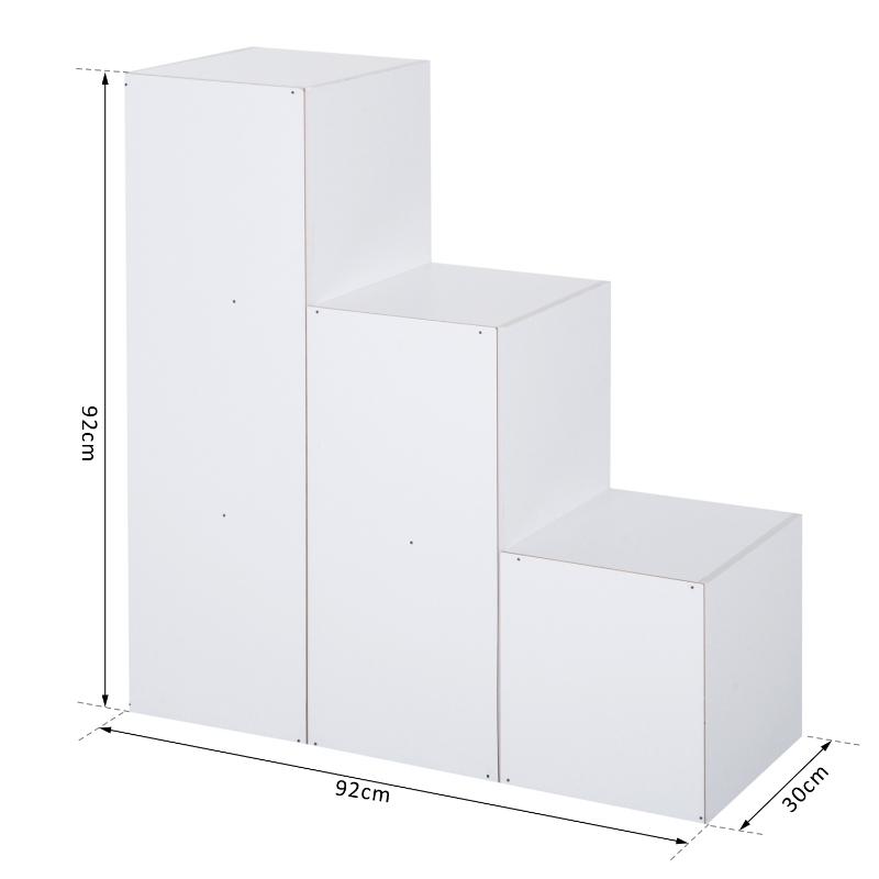 Homcom Meuble de Rangement à 6 Casiers Blanc 92 x 30 x 92 cm