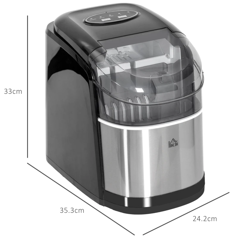 HOMCOM 12kg Countertop Ice Machine, with Scoop