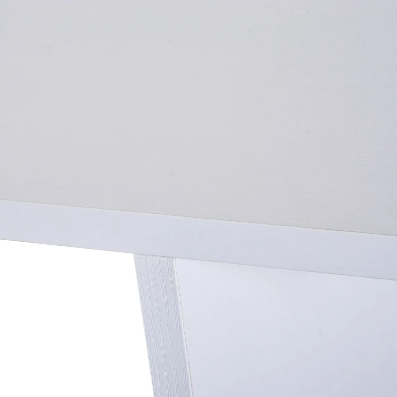 HOMCOM Meuble TV avec roulettes pivotantes, banc TV en bois avec étagères, support télé pour télévision jusqu'à 42 pouces, style contemporain pour salon chambre et bureau, 80 x 40 x 40 cm, blanc