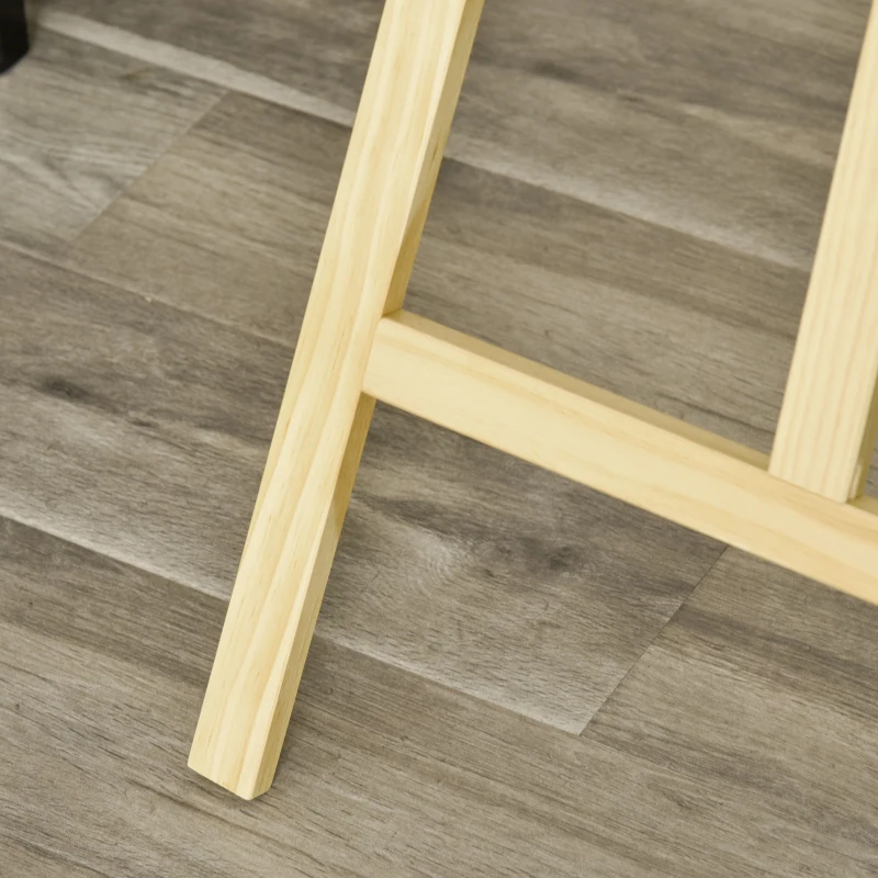HOMCOM Caballete de Pintura de Madera Caballete de Dibujo con Ángulo Ajustable de 75° y Pincel 51,5x71,5x134,5cm Natural
