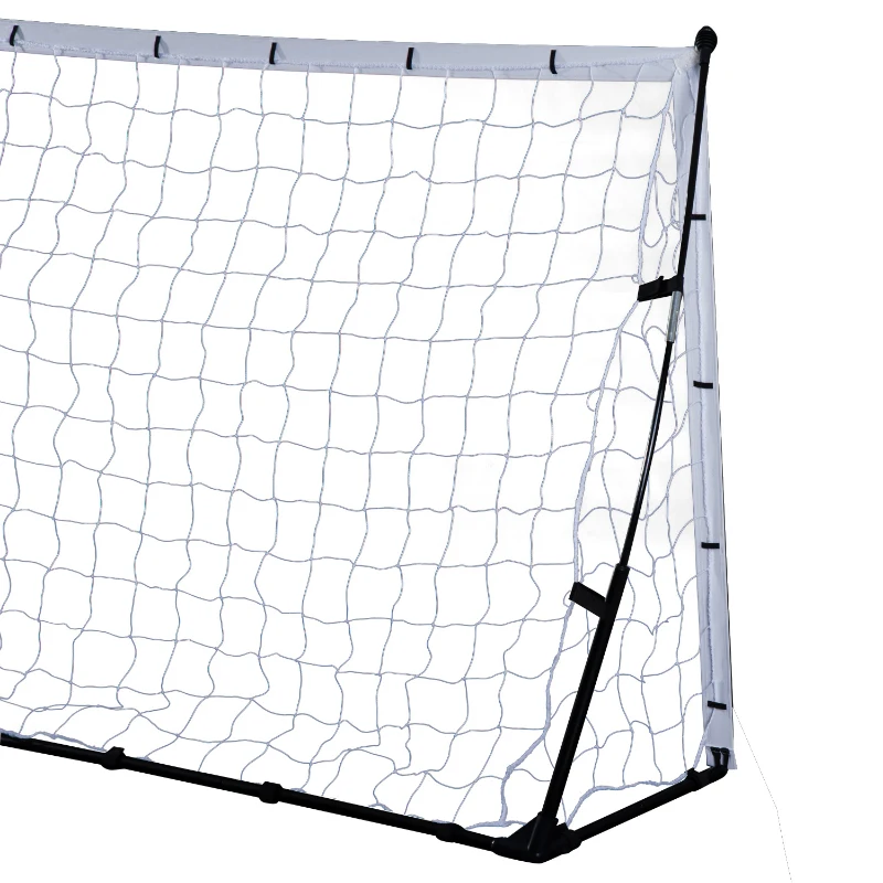 HOMCOM Cage de foot but de foot 183L x 50l x 122H cm portable avec sac de transport acier fibre verre filet PE