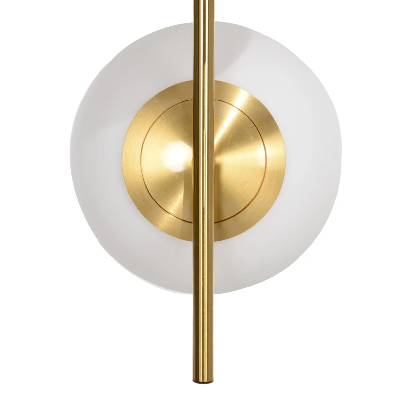 HOMCOM Lampada a Sospensione con 2 Paralumi in Vetro e Filo Regolabile, in Metallo, 32x15x51 cm, Bianca e Oro