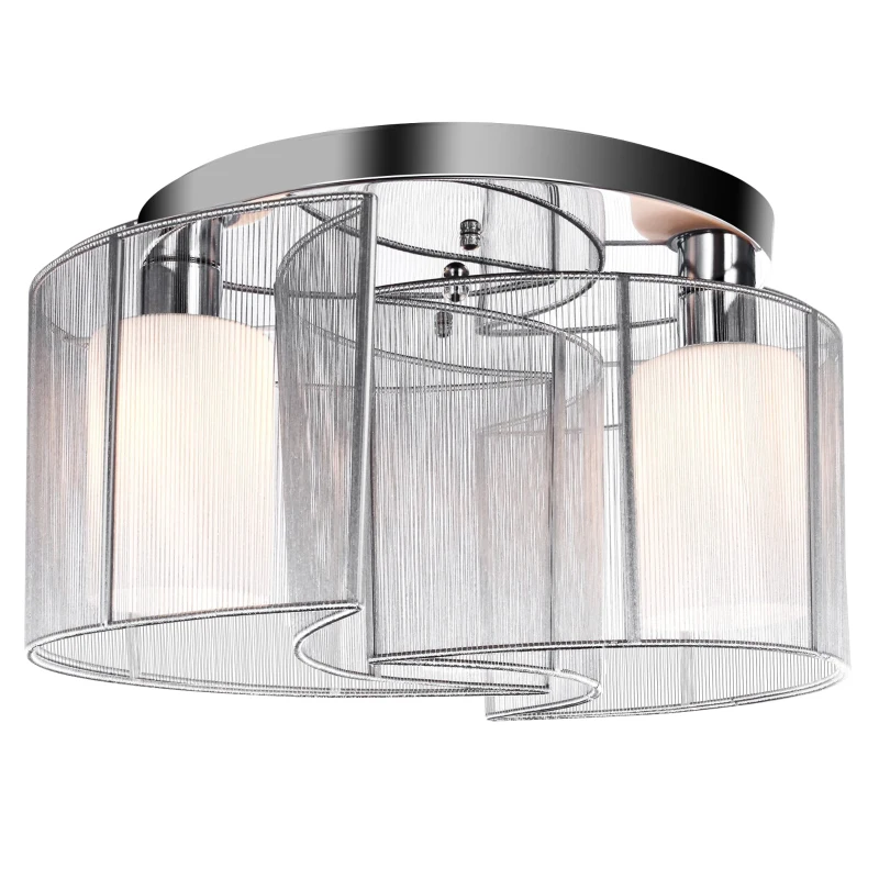 HOMCOM Deckenleuchte Deckenlampe 40W Modernes Design Leuchtmittel E27 sockel ideal für Schlafzimmer Wohnzimmer Küchen Flur stark Leuchtkraft Cremeweiß Ø35x25 cm