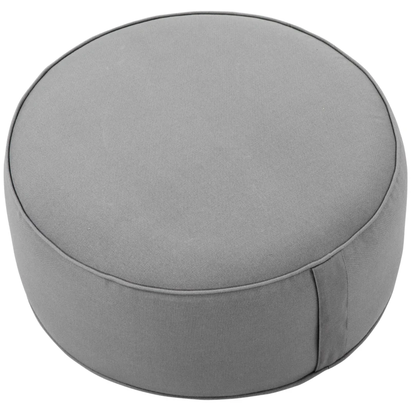 Outsunny Hocker, Ottomane, aufblasbar, waschbarer Bezug, bis 150 kg belastbar, dunkelgrau, 53 x 53 x 23 cm