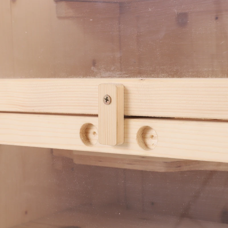 PawHut Cage pour hamsters souris petits rongeurs multi-niveaux 5 étages 10 plateformes bois de pin 60 x 40 x 120 cm