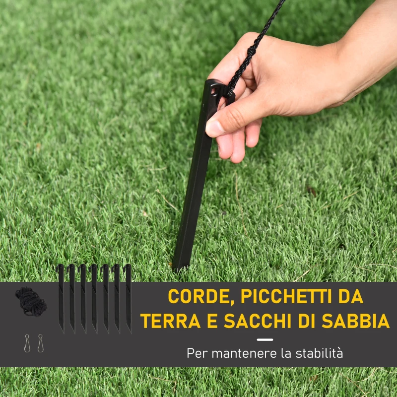 HOMCOM Babbo Natale Gonfiabile su Motoslitta 160cm con Luci LED Integrate, Decorazione Natalizia da Esterno, Verde e Rosso