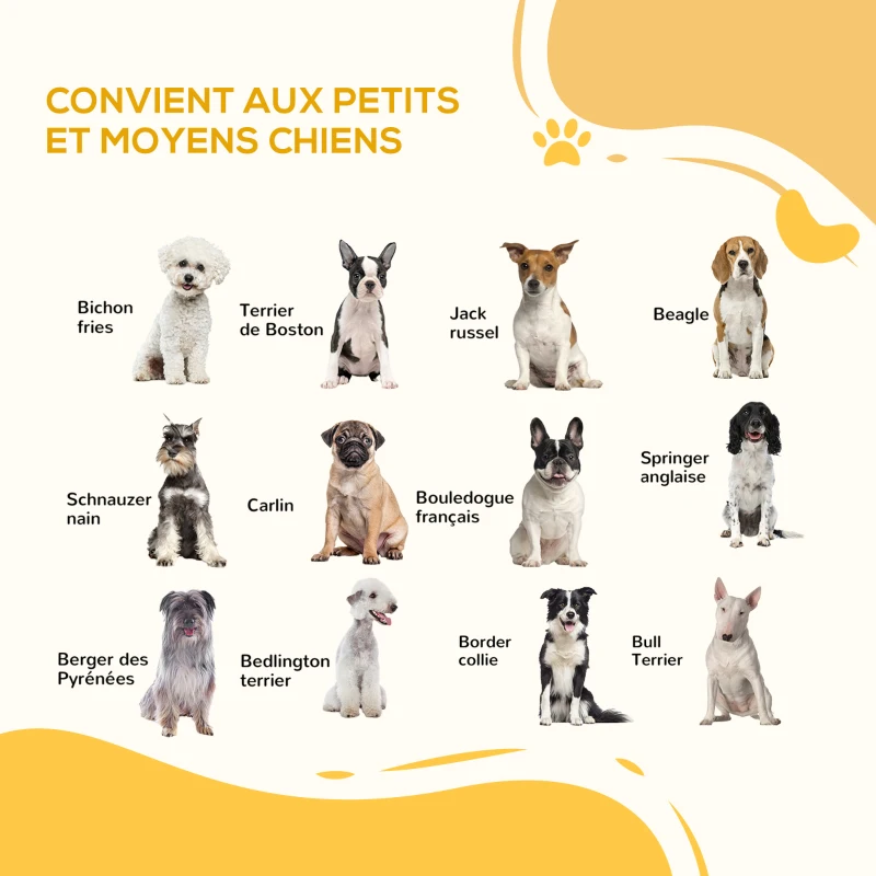 PawHut Barrière escalier chien fermeture automatique double verrouillage opération à une main largeur 75-82 cm noir