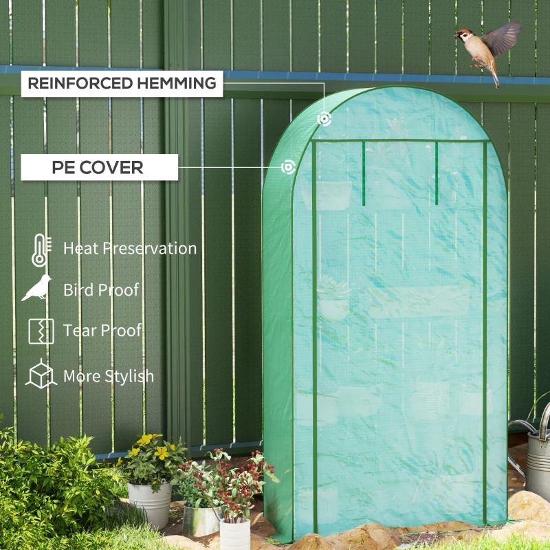 Outsunny Four Shelf Mini Greenhouse - Green