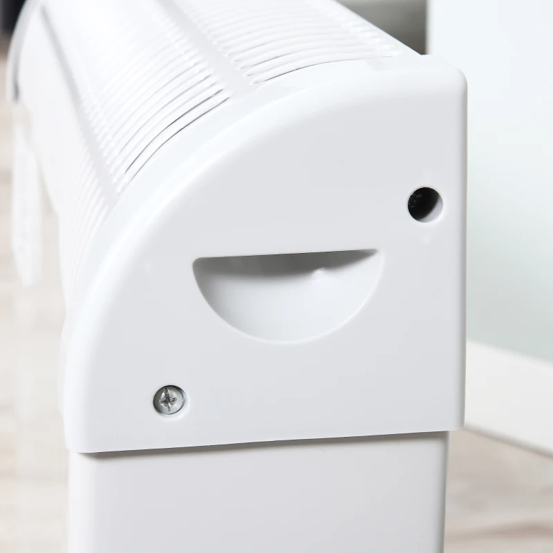 HOMCOM Heizgerät Heizlüfter 2000W Elektroheizer mit 3 Stufen Warm 24-Stunden-Timer Heizer Heizung Wärme Metall Kunststoff Weiß 58,5 x 20 x 43 cm