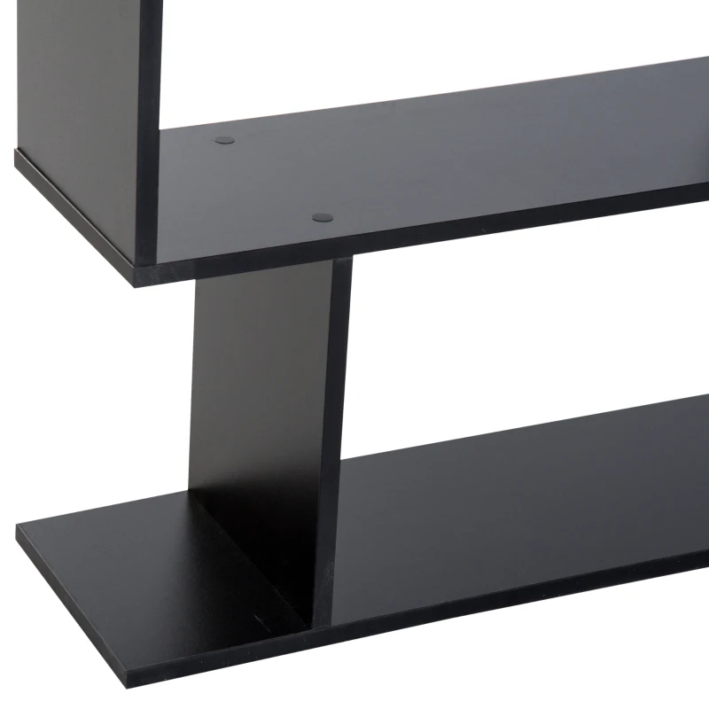 HOMCOM Libreria Legno Design Moderno con 6 Ripiani 80 × 23 × 192cm Nero