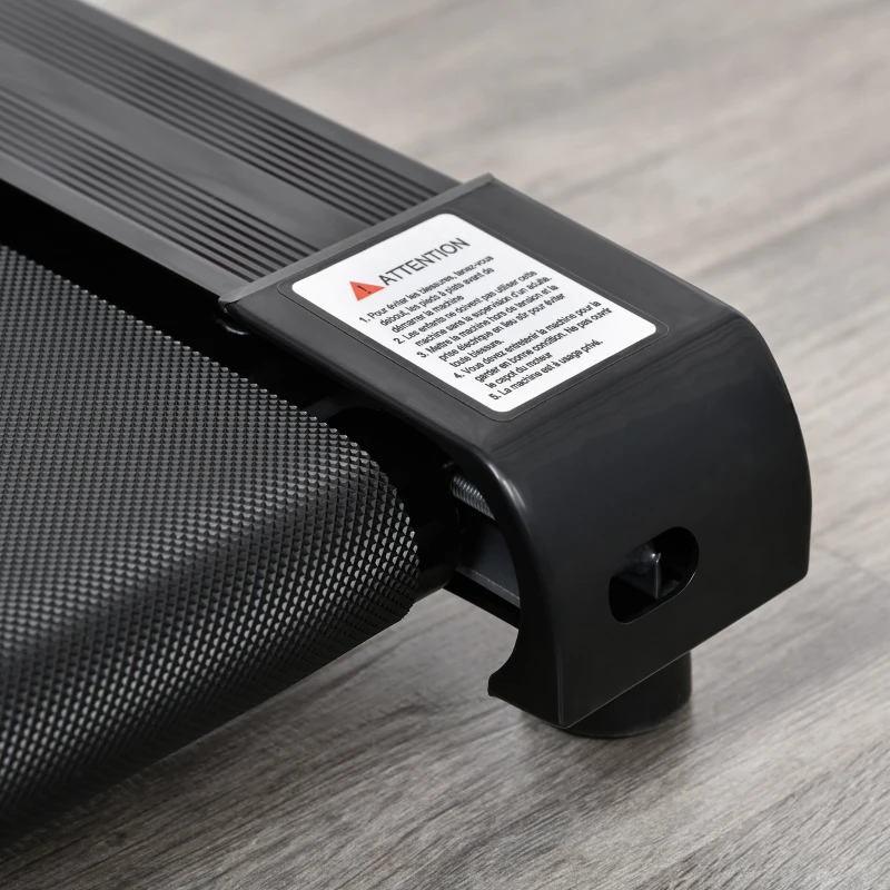 HOMCOM Tapis de course électrique pliant 440 W tapis roulant motorisé vitesse réglable 1-10 Km/H écran LCD multifonctions 12 programmes prédéfinis support iPad porte-gobelets châssis acier noir argent