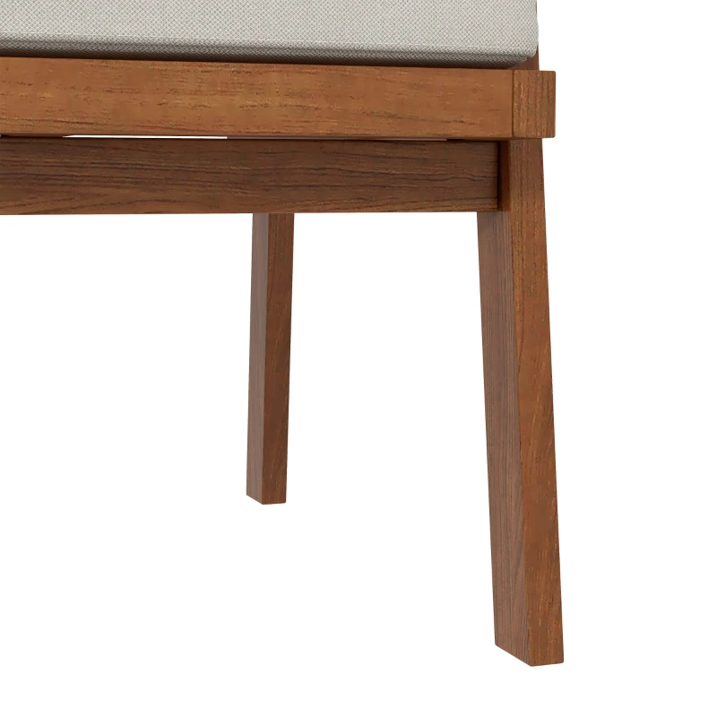 Outsunny Salon de jardin 4 pièces, 2 fauteuils, 1 canapé, 1 table basse, coussins - Style bohème - bois acacia et résine tressée