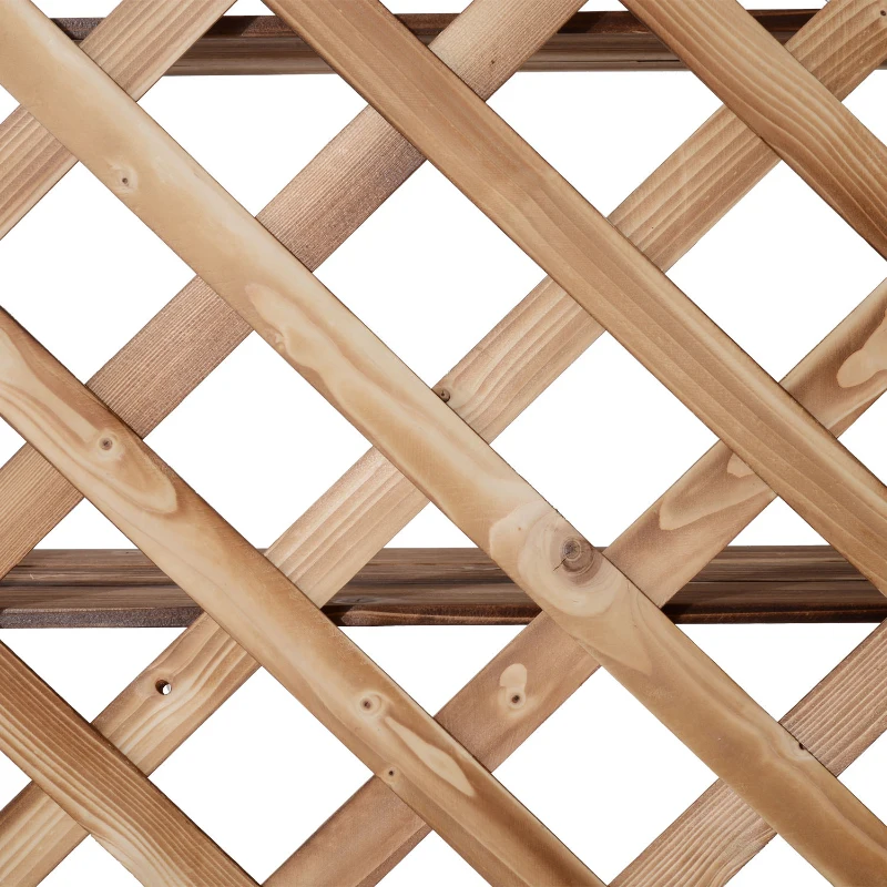 Outsunny Blumenständer Blumenregal Pflanzregal Blumenbank 3 Etagen Tannenholz (Modell8)