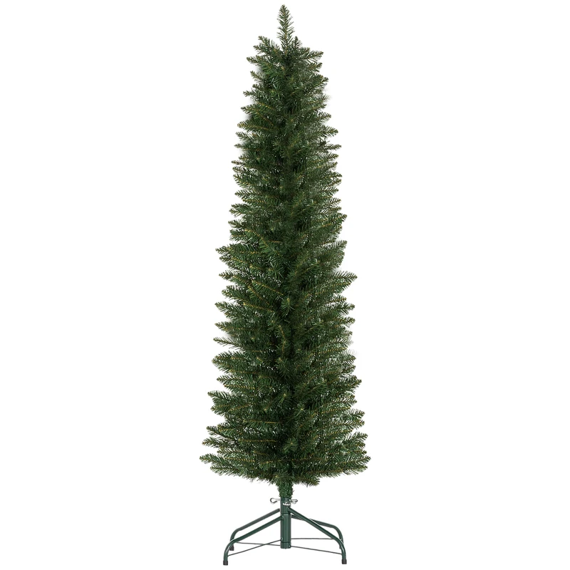 HOMCOM 5ft Artificial Bare Pencil Christmas Tree - Green