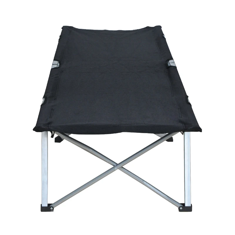 Outsunny Campingbett Feldbett Klappbett Liege inkl. Tasche 193x64x40cm (Schwarz)