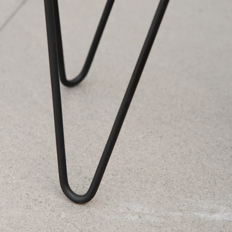 Outsunny Fioriera Set di 2 Pezzi con Supporto di Metallo per Arredamento Interni ed Esterni Nera