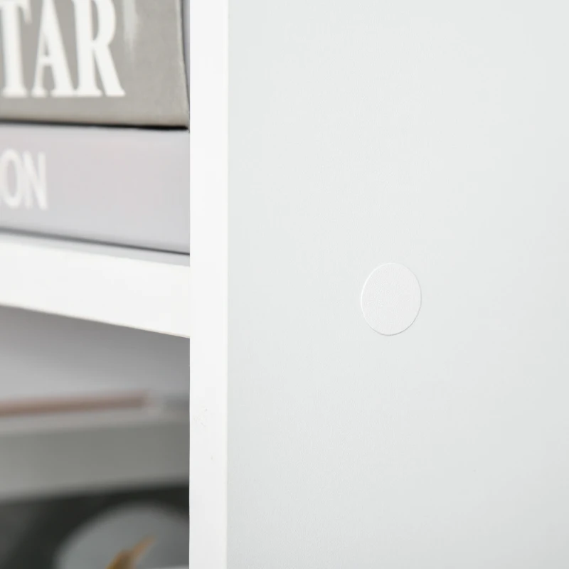 HOMCOM Bücherregal mit 8 Fächer Würfelregal Aufbewahrungsregal Wohnzimmer  Schlafzimmer Büro E1 Spanplatte Weiß 70 x 24 x 178 cm