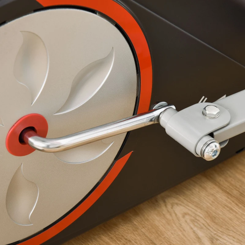 HOMCOM Vélo elliptique d'appartement vélo d'exercice magnétique 8 niveaux de résistance selle réglable écran LCD pour gymnase maison bureau noir