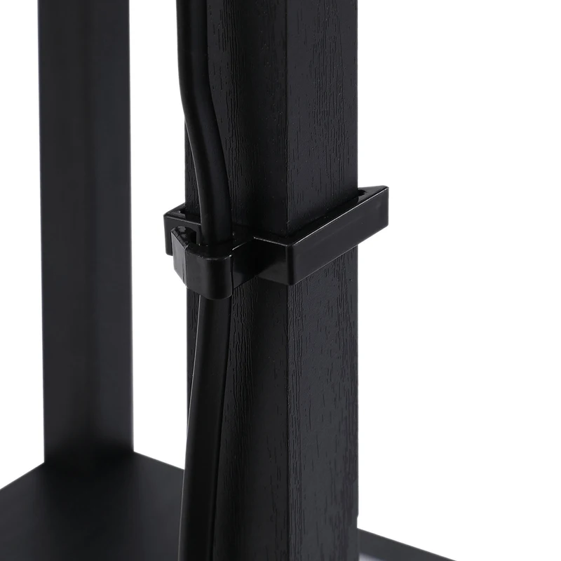 HOMCOM Lampadaire étagère 26L x 26l x 160H cm 3 étagères 4 Niveaux MDF Noir