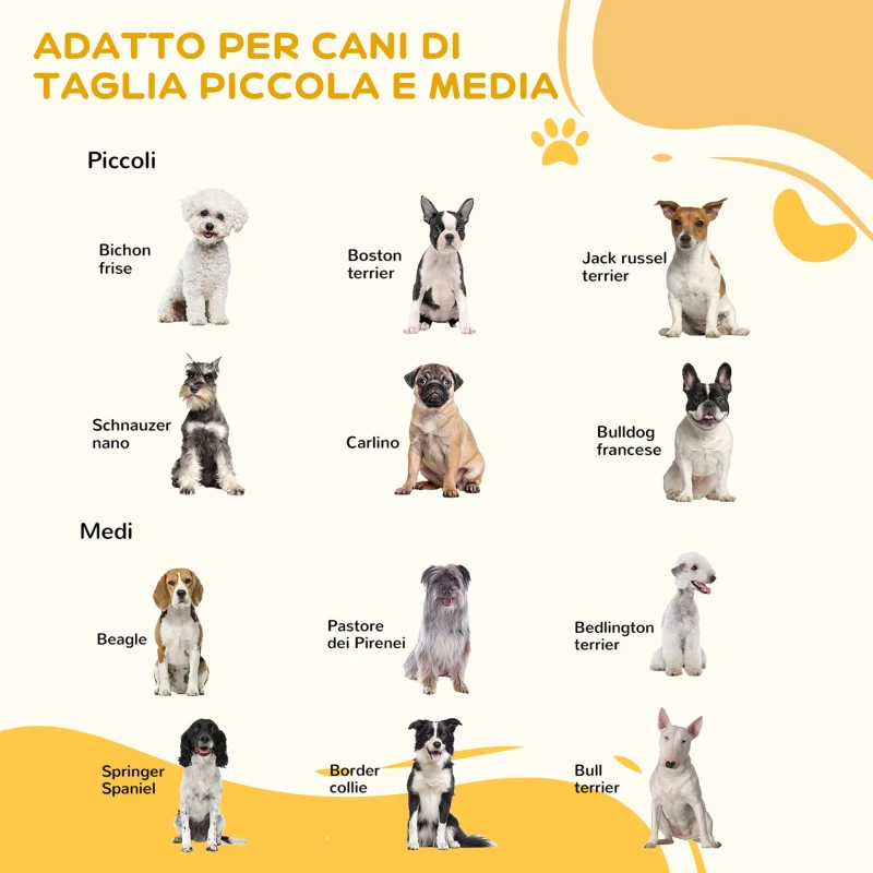 PawHut Cancelletto Pieghevole e Regolabile in Legno di Pino e Metallo con Base Stabile, per Cani e Cuccioli, 185x36x71cm